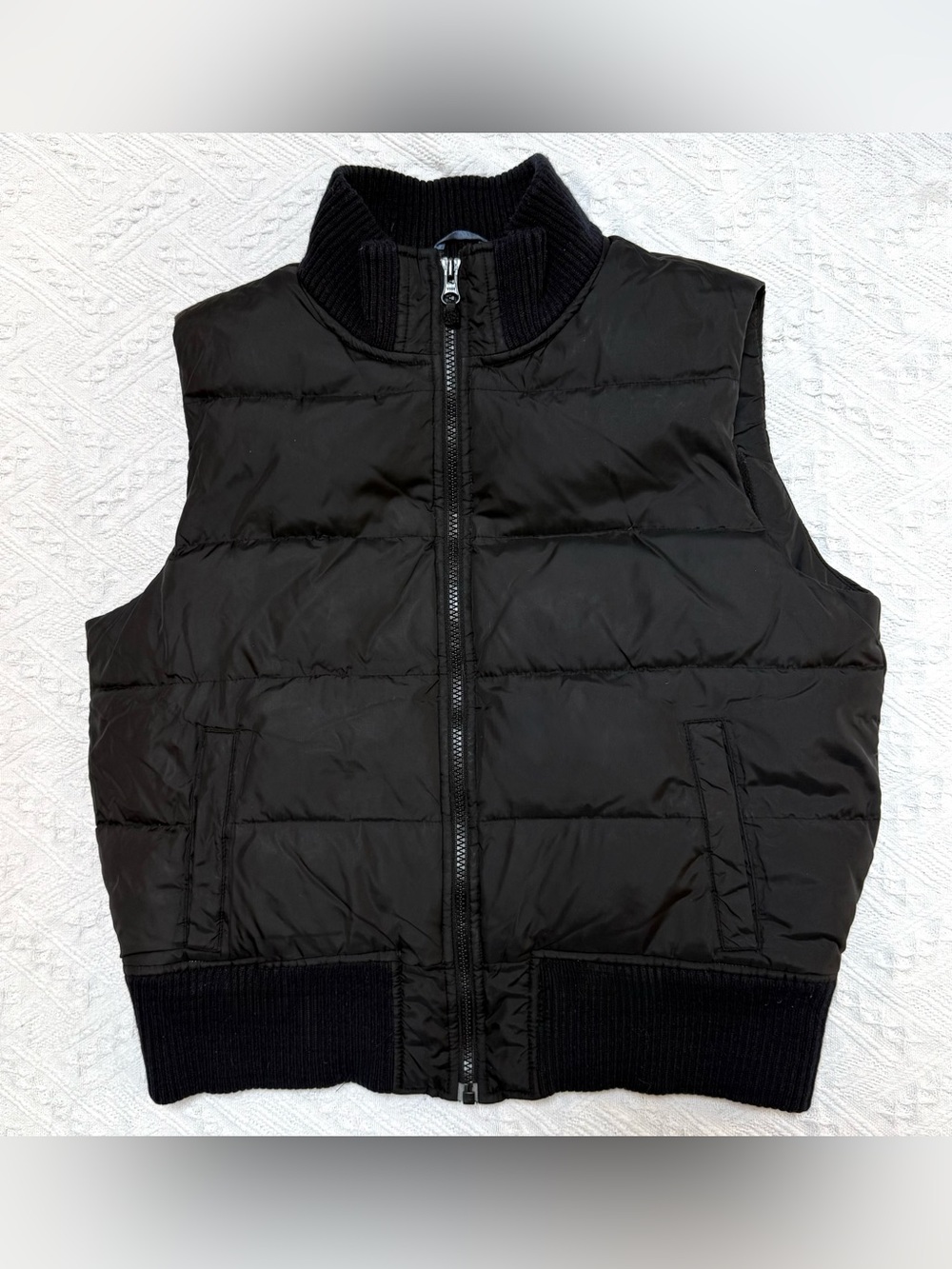 Old Navy Black Puffer Vest Jacket For Women Size Medium